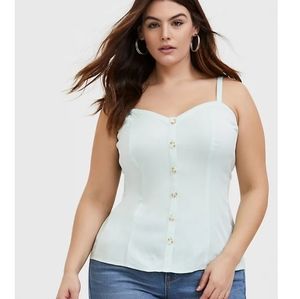 MINT BLUE CHALLIS FIT & FLARE MIDI CAMI